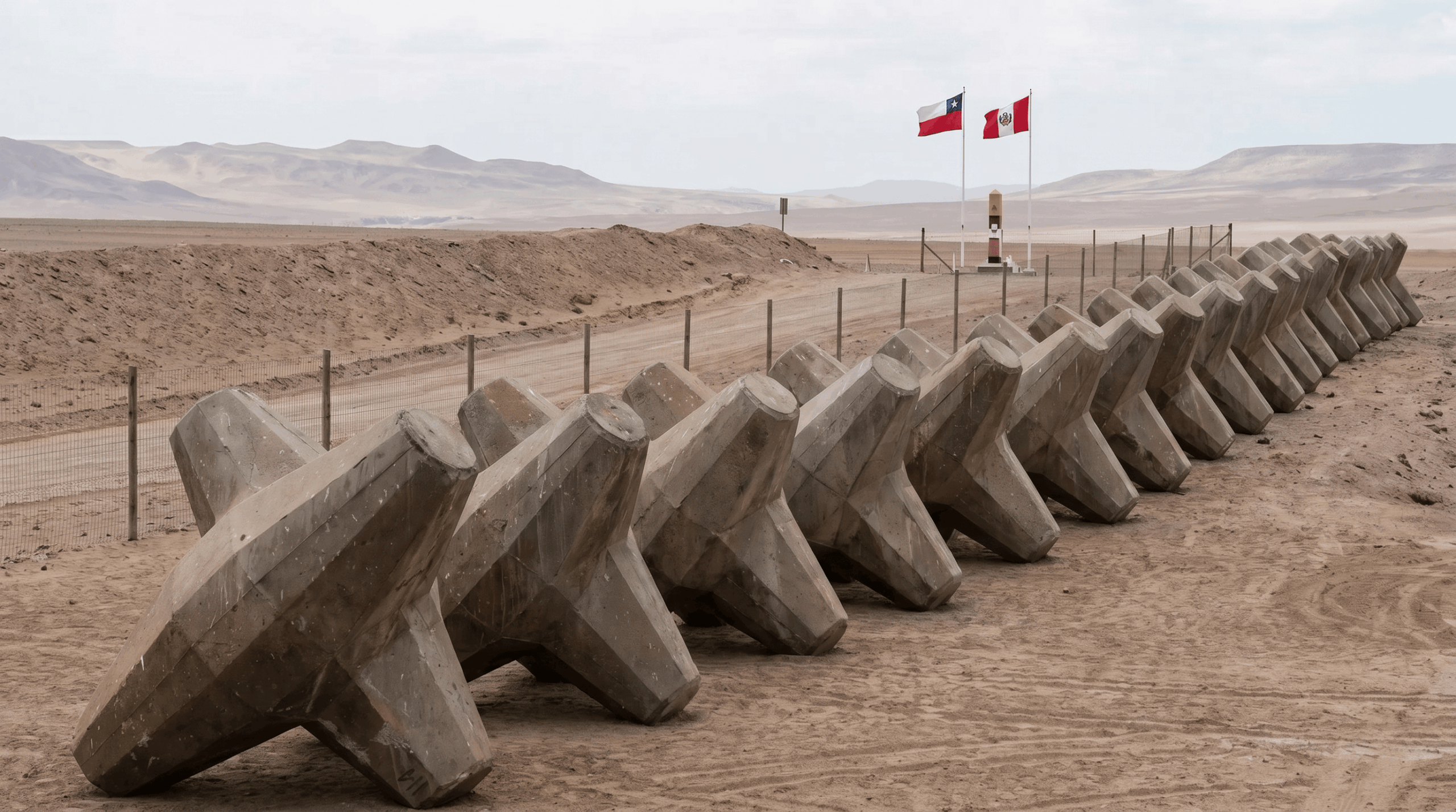 Gobierno chileno instala bloques de concreto en la frontera con Perú