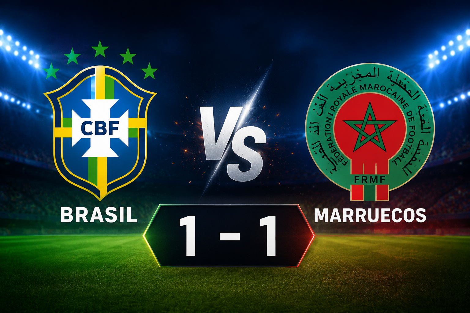 Brasil empata 1-1 con Marruecos en su debut por el Mundial 2026